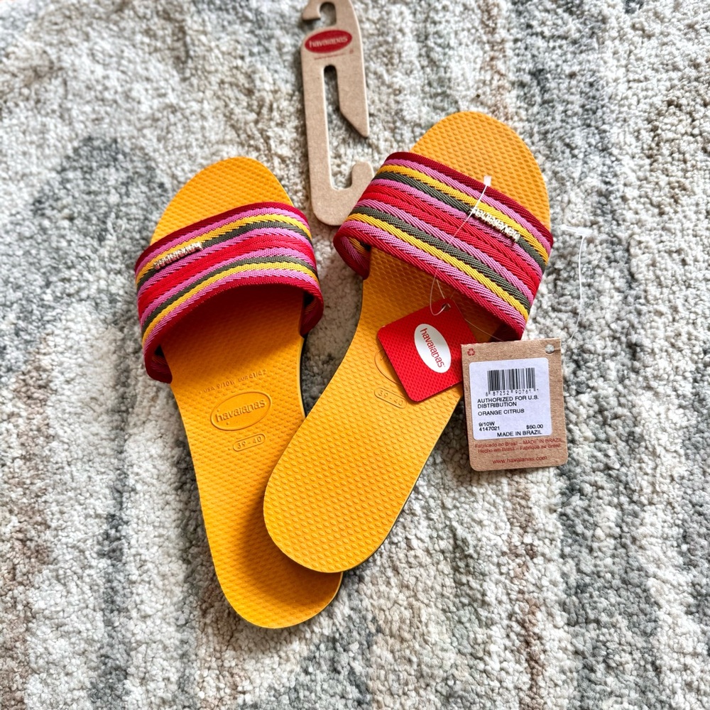 NWT Havaianas You Malta Mix Sandals, Orange Citrus, Multiple Sizes - Picture 6 of 10
